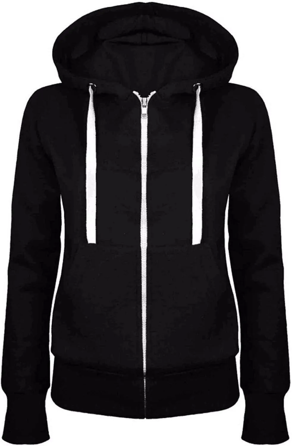 Womens Fall Fashion 2023 Casual Zip up Hoodie Jackets Solid Color Sweatshirts Jackets Trendy Y2k Hoodies with Pocket