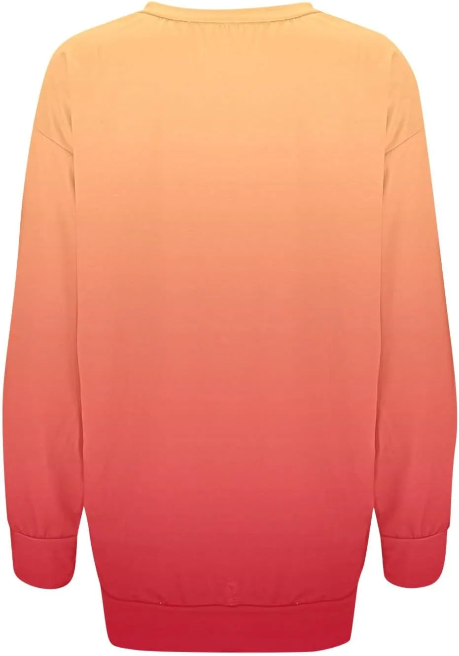 Womens Fall Fashion Sweatshirt Long Sleeve Crewneck Graphic Pullover Trendy Gradient Color Tops Comfort Winter Clothes