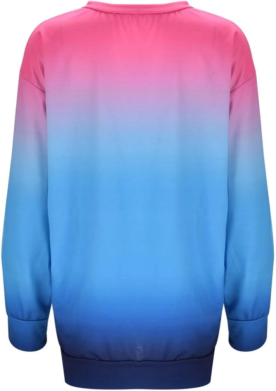 Womens Fall Fashion Sweatshirt Long Sleeve Crewneck Graphic Pullover Trendy Gradient Color Tops Comfort Winter Clothes