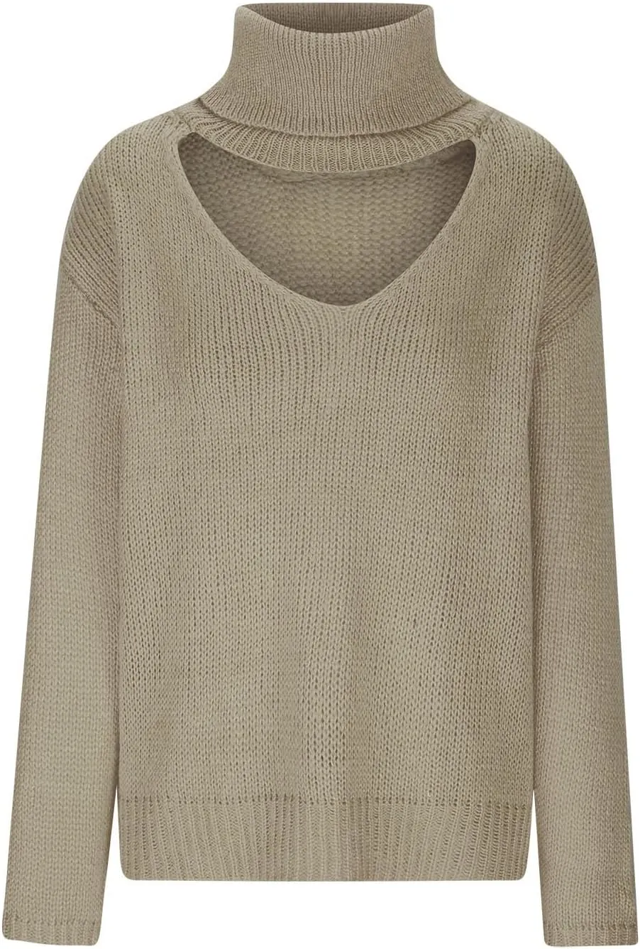 Womens Fall Tops Trendy Casual Turtleneck Sweaters Soft Warm Winter Knitted Sweaters Plus Size Jumper Tops