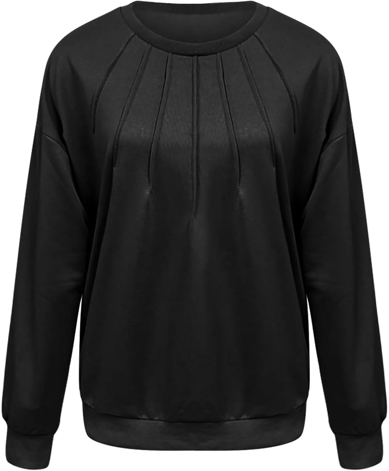 Women's Fashion Hoodies Loose Casual Solid Color Long Sleeve Oversized Pullover Sweatshirts Fall Dressy Business Tops