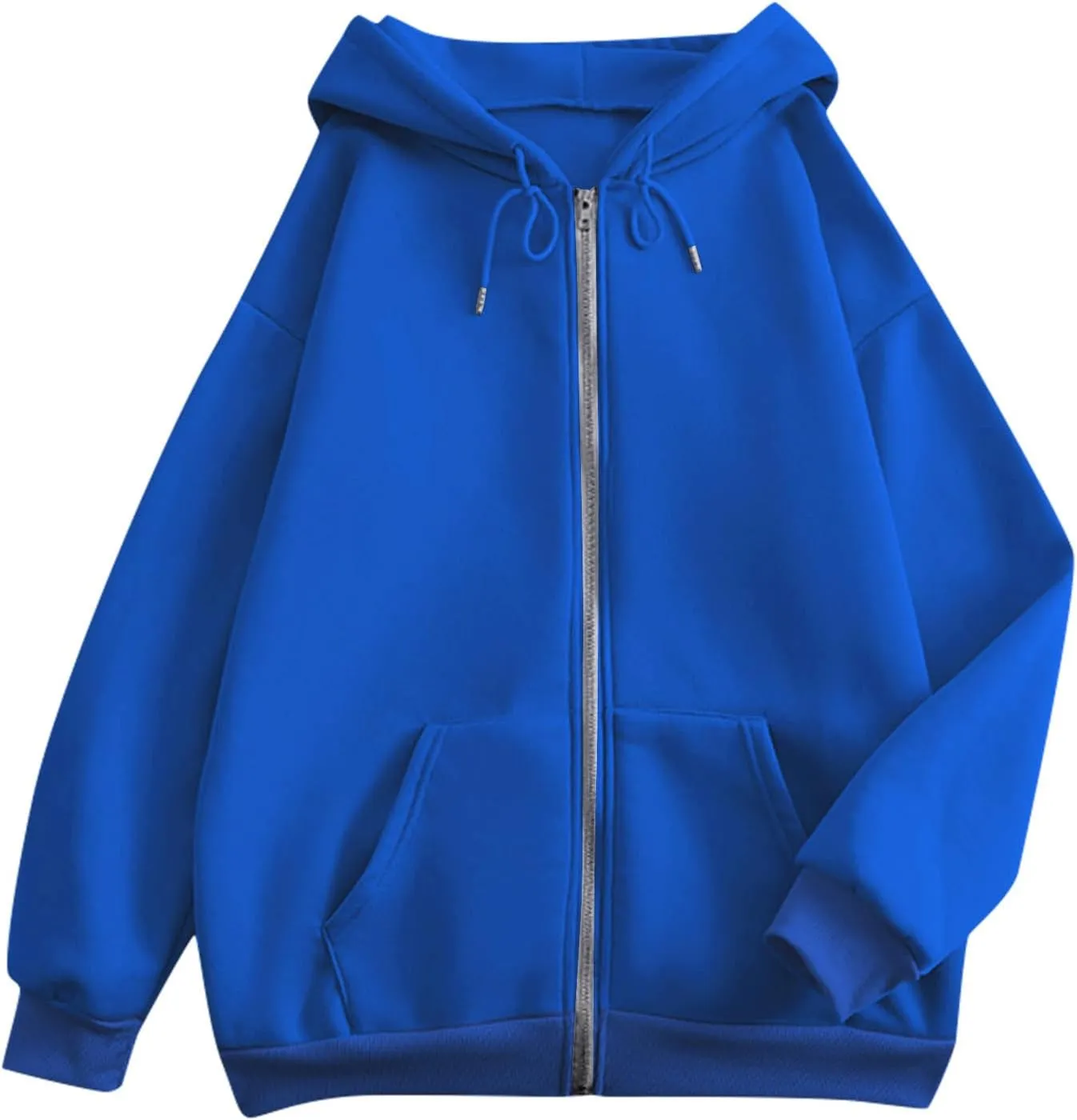 Women's Fashion Hoodies Sweatshirts Zip Up Y2K Hoodies Casual Long Sleeve Oversized Fleece Jacket Comfy Gym Coats