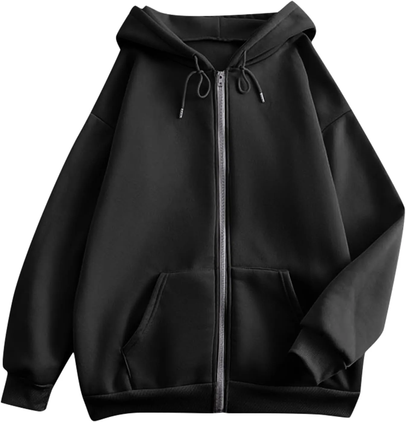 Women's Fashion Hoodies Sweatshirts Zip Up Y2K Hoodies Casual Long Sleeve Oversized Fleece Jacket Comfy Gym Coats