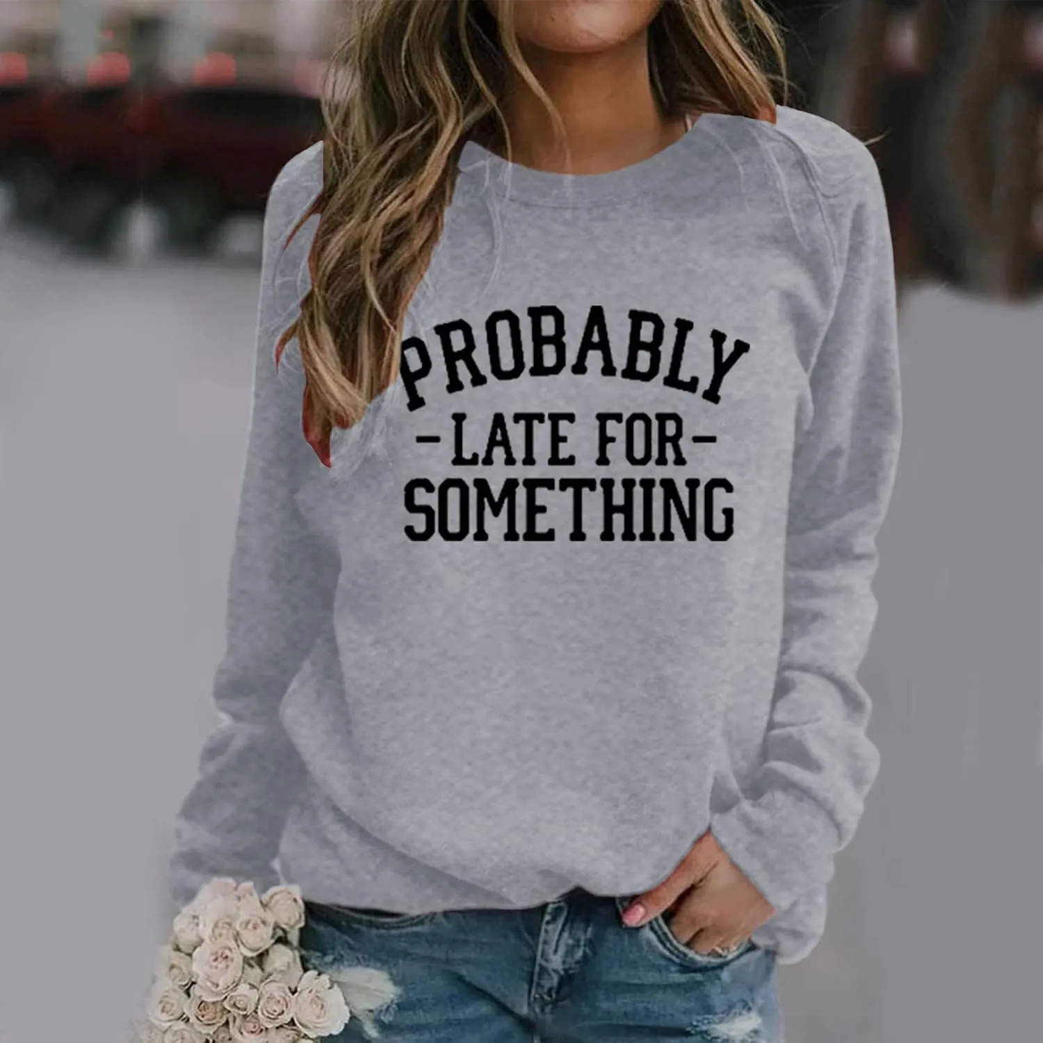 Women's Fashion Sweatshirt Letter Print Long-sleeved Hooded Sweatshirt Casual Soft And Temperament Blouse Pullover