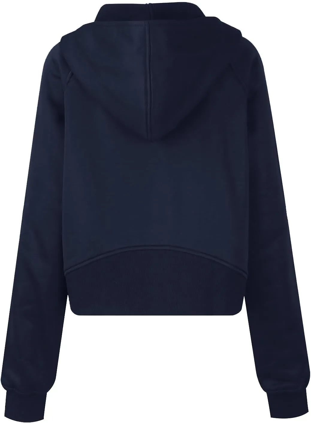 Womens Full-Zip Hoodie Fashion Oversized Solid Crewneck Fit Sweatshirts Long Sleeve Shirt Trendy Fall Outfits Tops