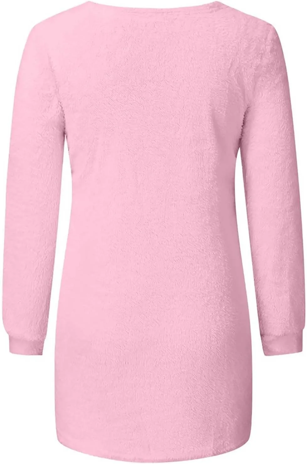 Women's Fuzzy Sweater Fashionable Long Sleeve Pullover Loose Fluffy Plush Jumper Sweater Crewneck Soft Comfy Tops