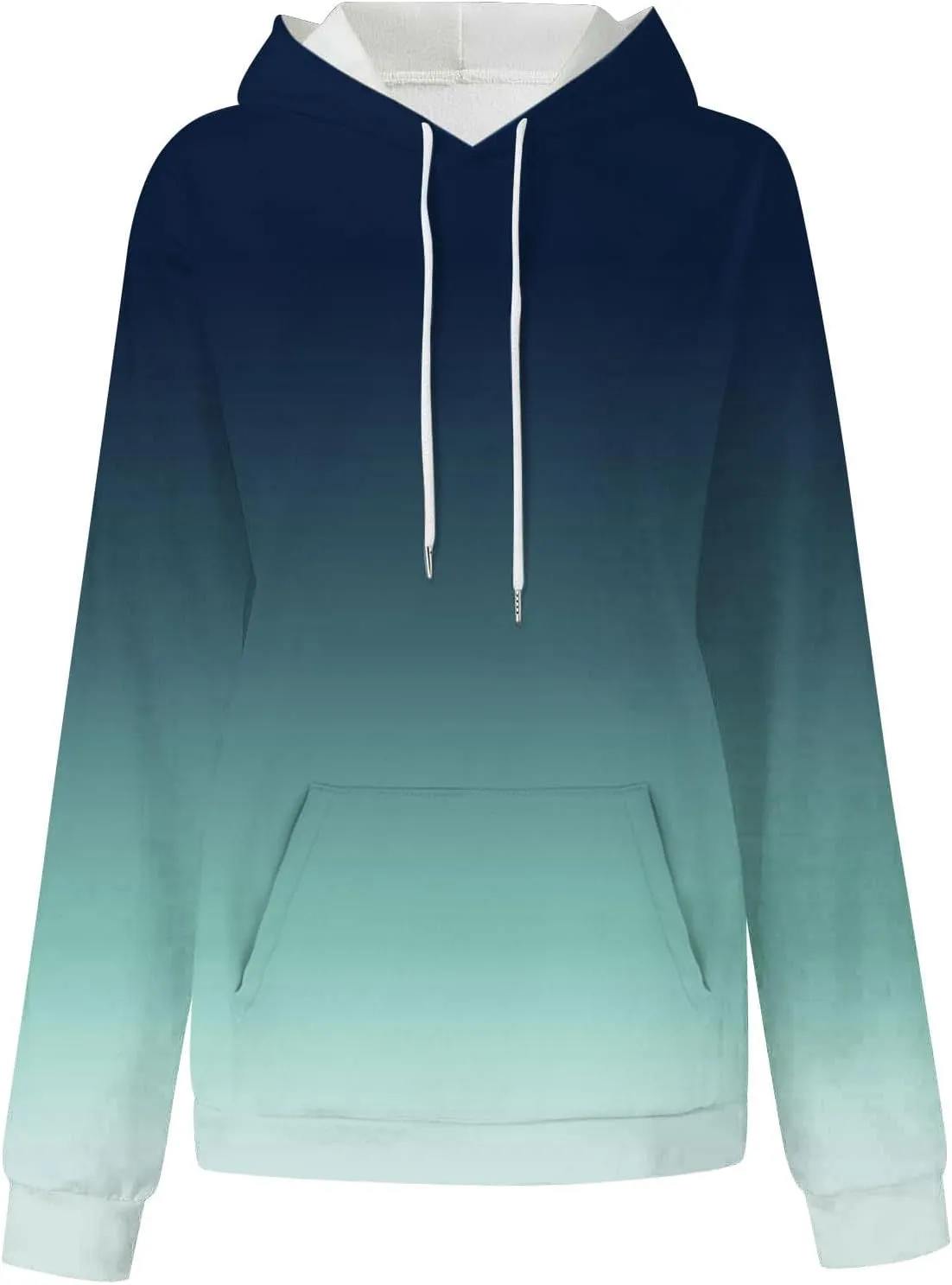 Womens Gardient Print Oversized Sweatshirt Long Sleeve Hoodies Tops Teen Girls Y2K Clothes Trendy Fall Outfits