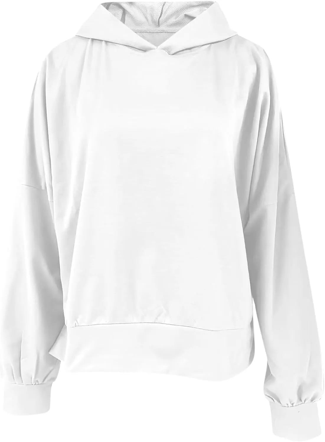 Women's Hoodies 2024 Slit Hem Oversized Baggy Sweatshirt Solid Casual Loose Soft Long Sleeve Pullover Tops