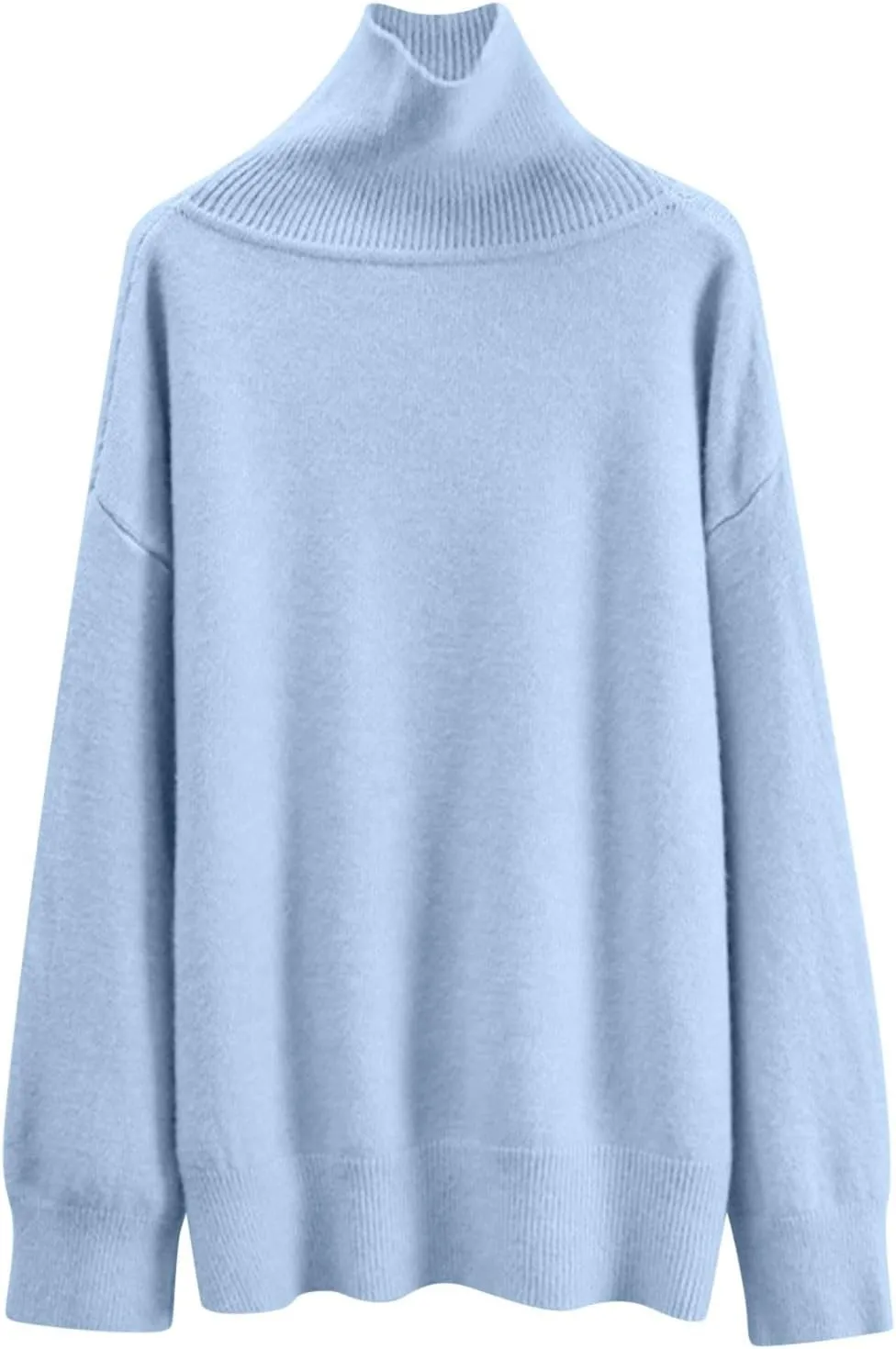 Women's Knit Sweater Casual Turtleneck Long Sleeve Pullover 2024 Fall Winter Chunky Warm Jumper Tops Trendy Clothing