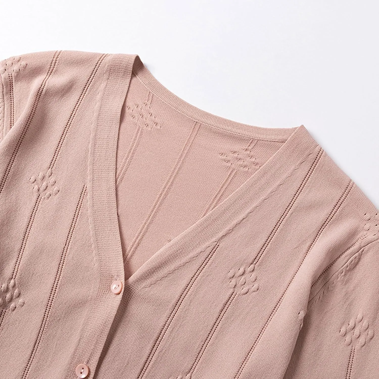 Women's Long Sleeve Button Down Knit Cardigan Sweaters V-Neck Open Front Outerwear Fall Casual Loose Cardigans