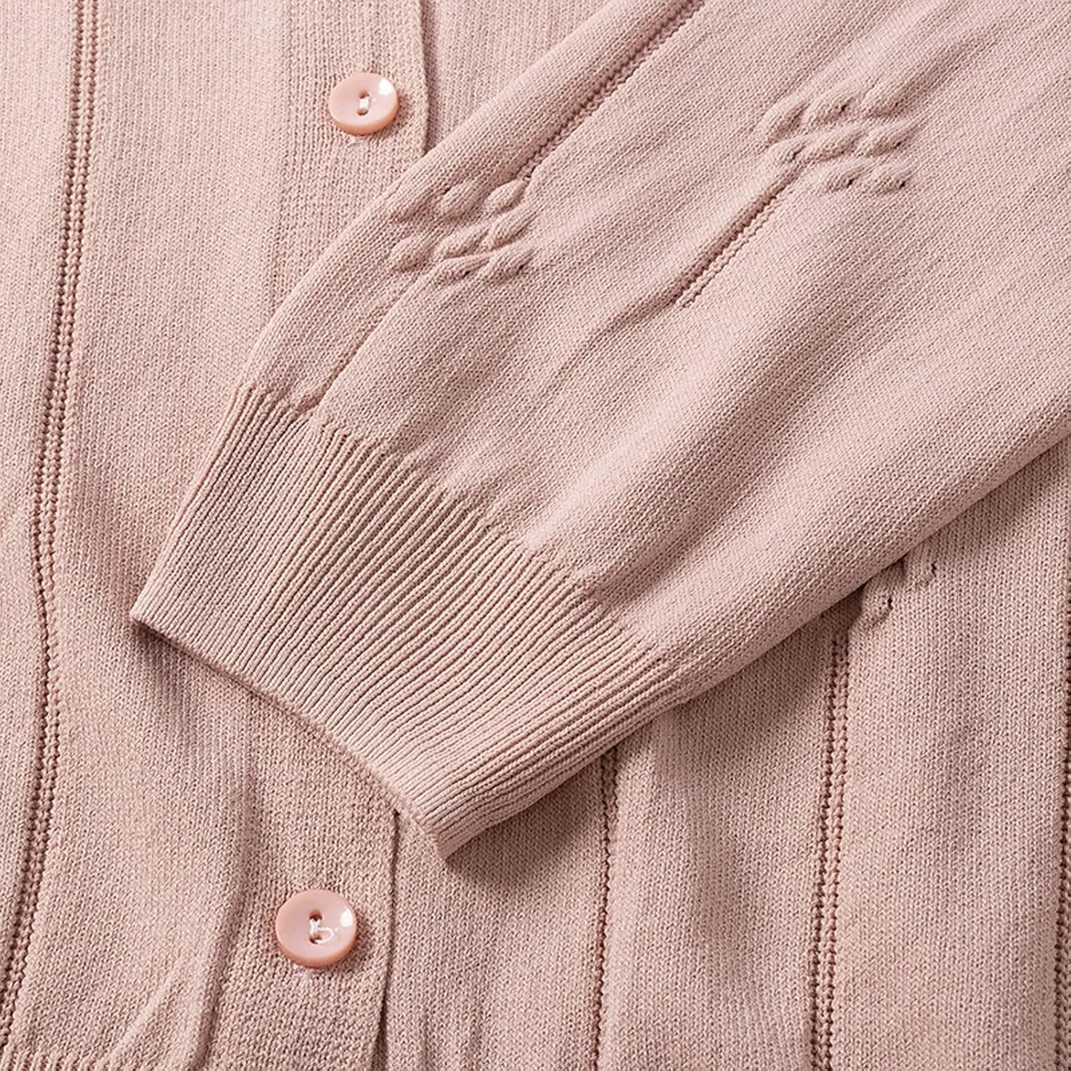 Women's Long Sleeve Button Down Knit Cardigan Sweaters V-Neck Open Front Outerwear Fall Casual Loose Cardigans