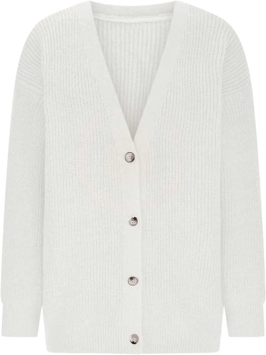 Women's Oversized Cable Knit Sweaters Long Sleeve Button up Chunky Cardigan Casual Fashion Outwear