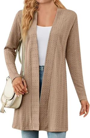 Womens Oversized Cardigans Knit Open Front Sweater Loose Outerwear Coats Fall Fashion 2024 Work Clothes for Women