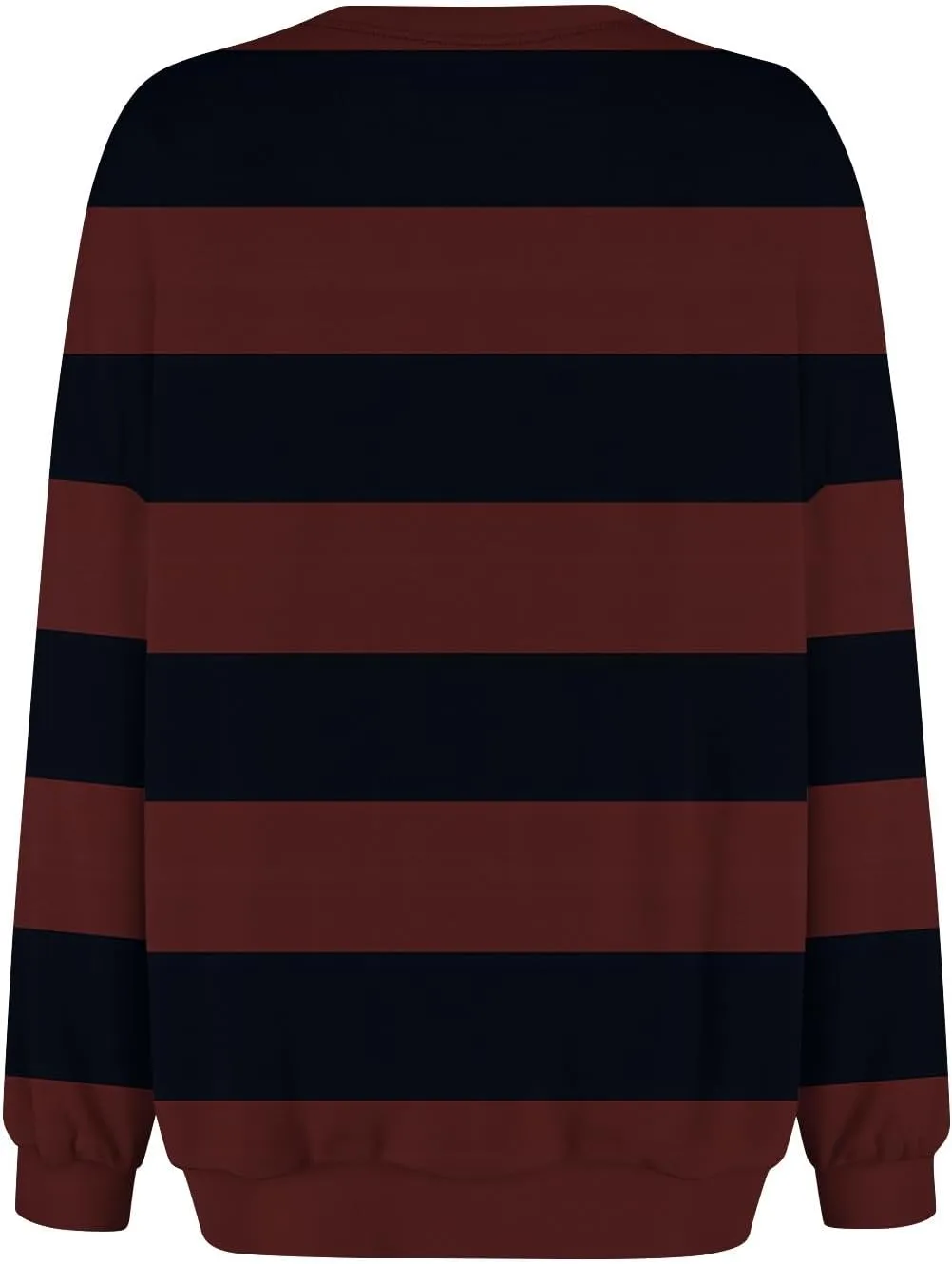 Women's Oversized Pullover Striped Sweatshirt Soft Crew Neck Fall Sweaters for Women Trendy 2024