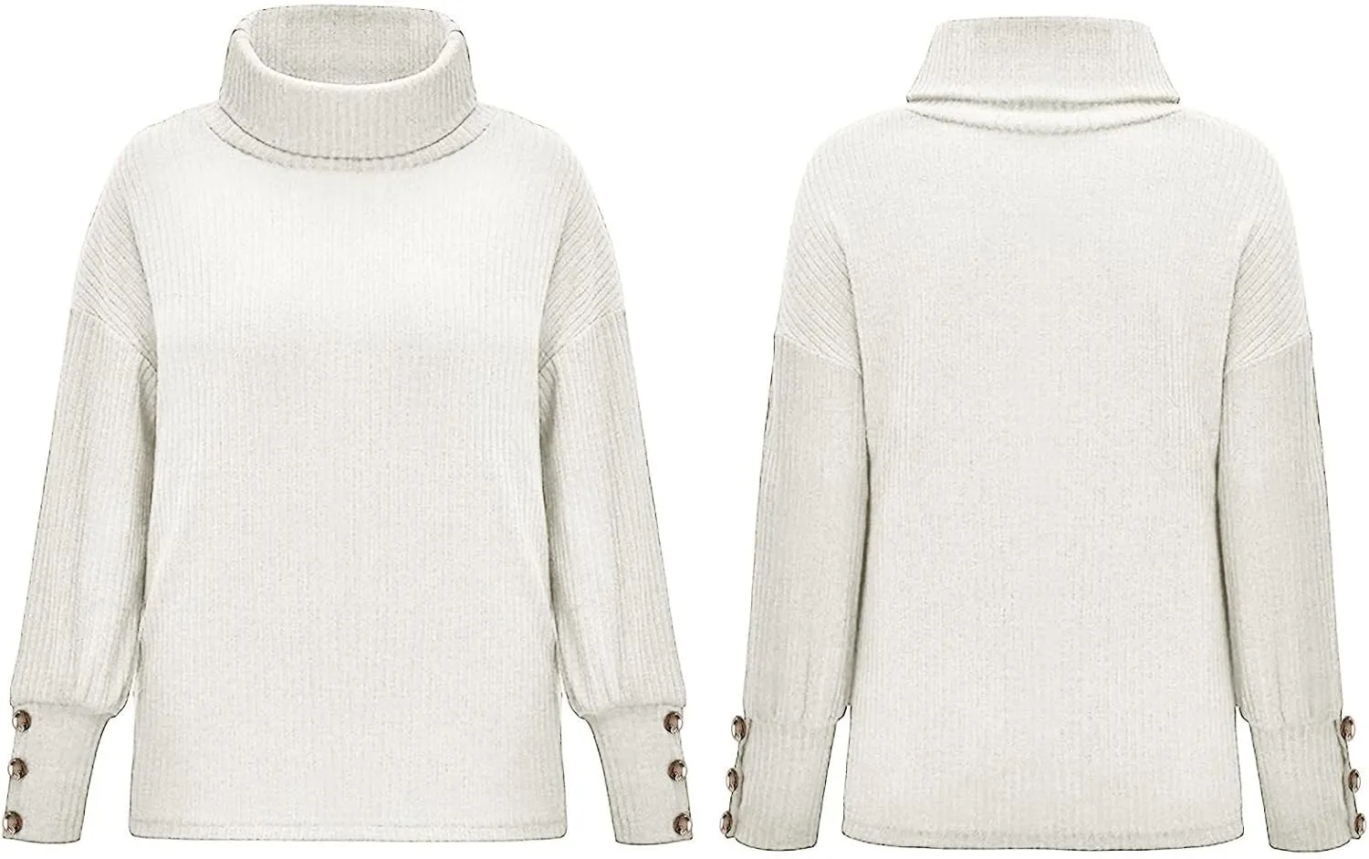 Women's Oversized Turtleneck Chunky Pullover Sweaters Cowl Neck Winter Slouchy Loose Fit Knit Long Sleeve Knitwear