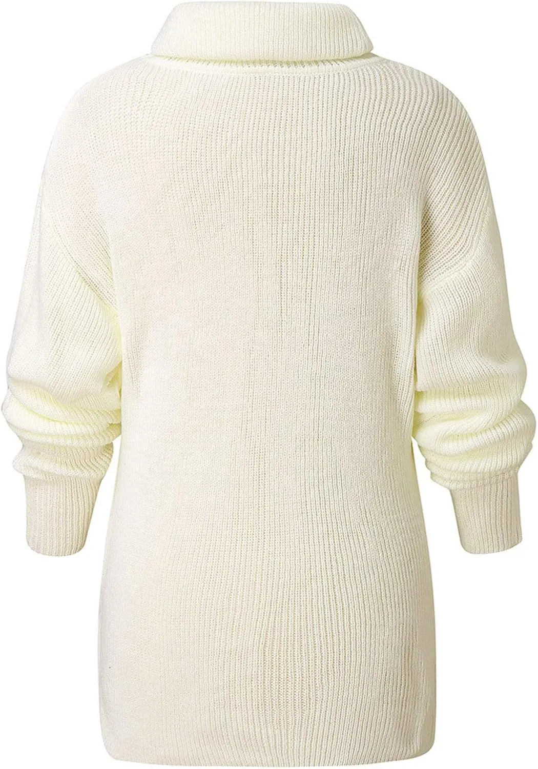 Women's Oversized Turtleneck Sweaters Soft Cozy Chunky Knit Pullover Sweater Slouchy Batwing Sleeve Jumper Tops