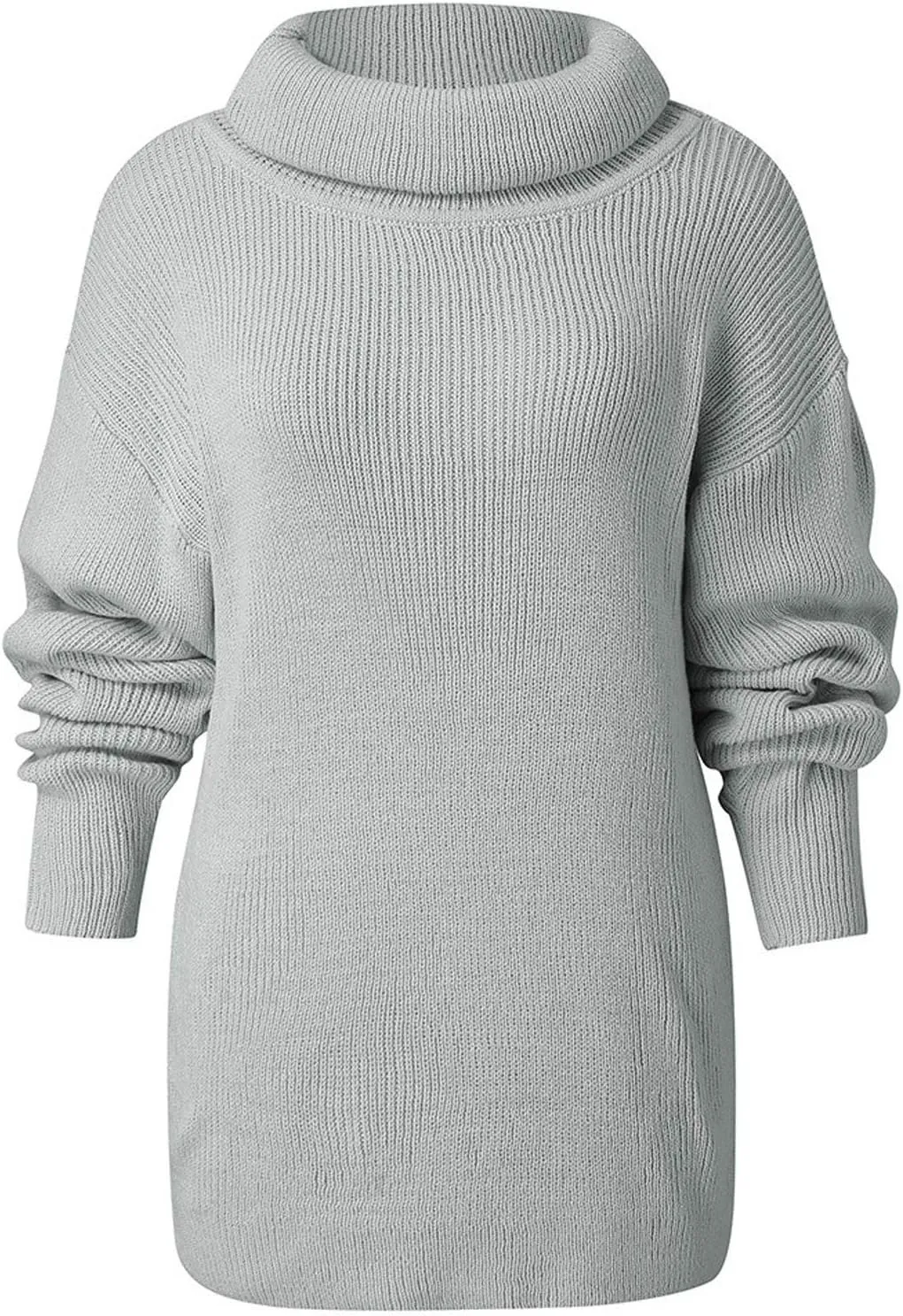 Women's Oversized Turtleneck Sweaters Soft Cozy Chunky Knit Pullover Sweater Slouchy Batwing Sleeve Jumper Tops