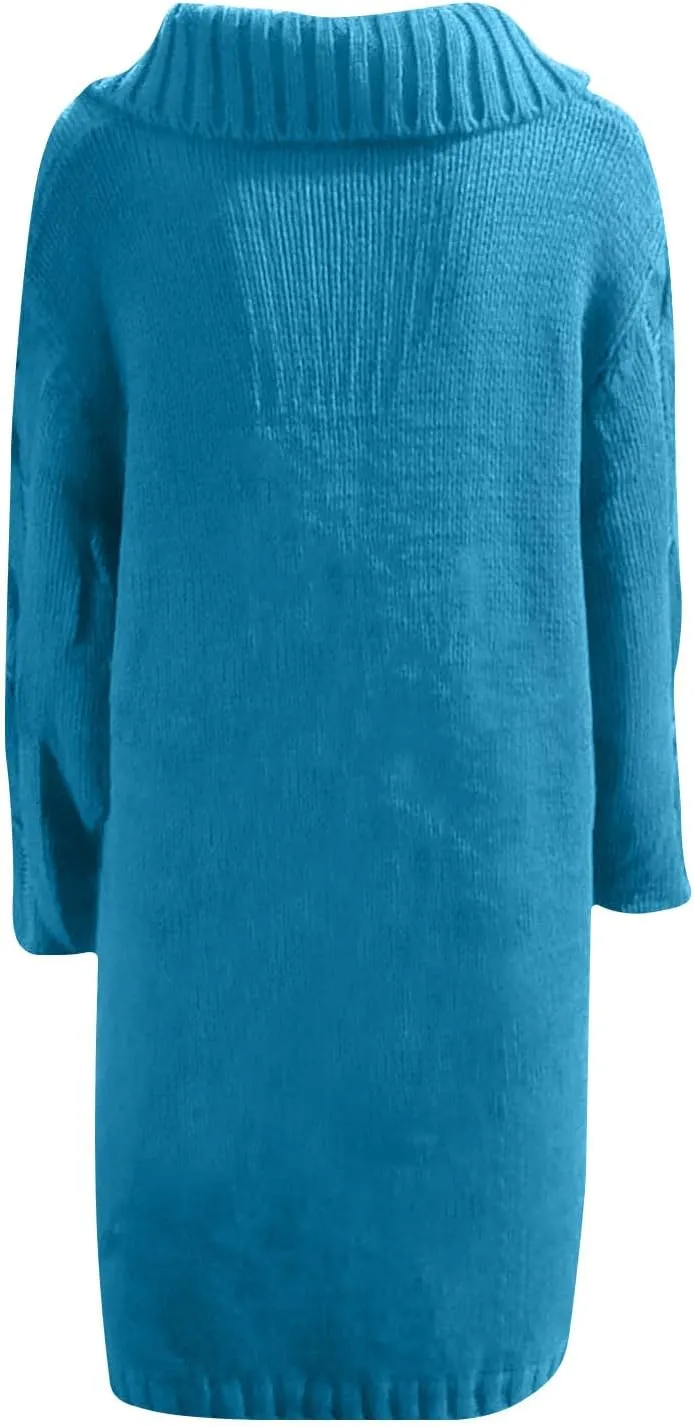 Womens Plus Size Cable Knit Sweaters Cardigans Fall Open Front Cardigan Sweaters Outerwear Chunky Cardigan Long Coat