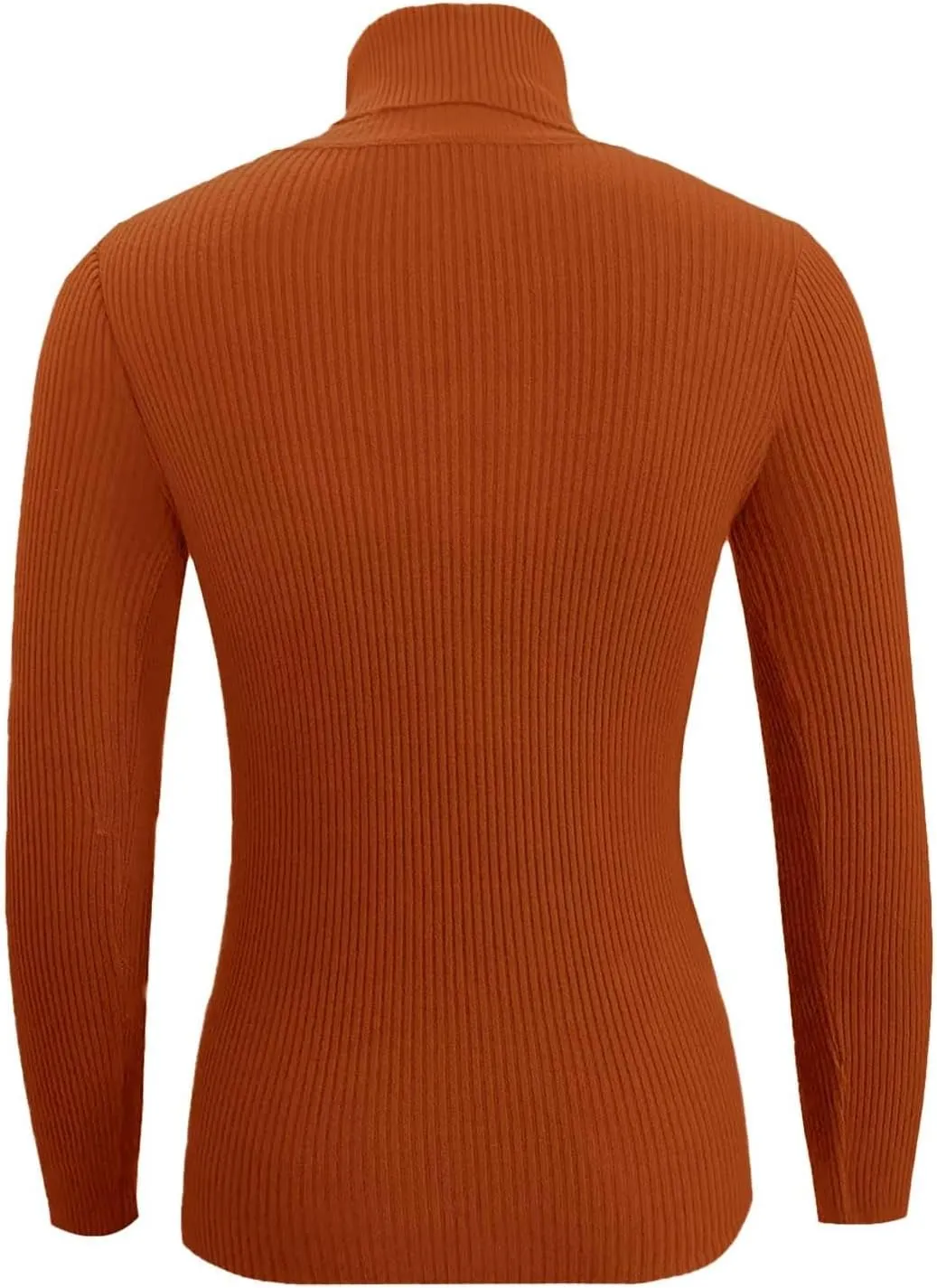 Womens Pullover Sweaters Casual Turtleneck Long Sleeve Shirts Warm Soft Slim Knit Sweater