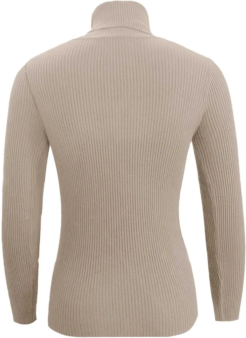 Womens Pullover Sweaters Casual Turtleneck Long Sleeve Shirts Warm Soft Slim Knit Sweater
