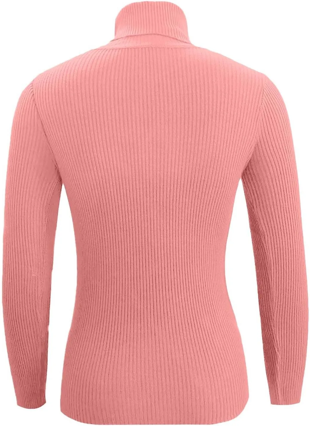 Womens Pullover Sweaters Casual Turtleneck Long Sleeve Shirts Warm Soft Slim Knit Sweater