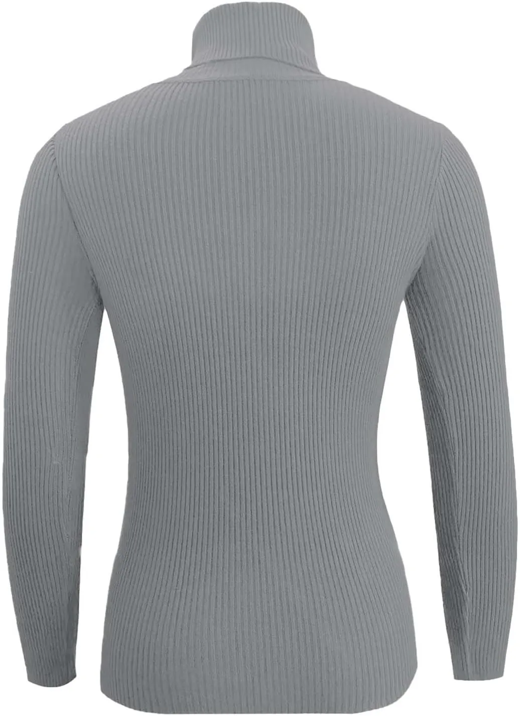 Womens Pullover Sweaters Casual Turtleneck Long Sleeve Shirts Warm Soft Slim Knit Sweater