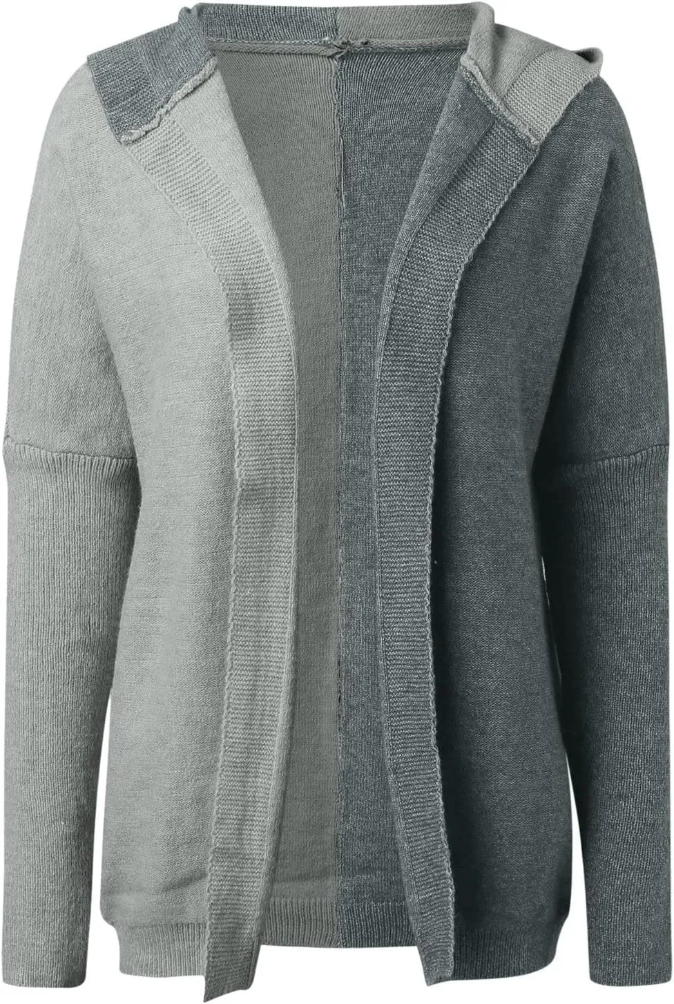 Women's Solid Color Hooded Knitted Sweater Button Down Loose Plus Size Chunky Cardigan Sweater 2024 Winter Outerwear