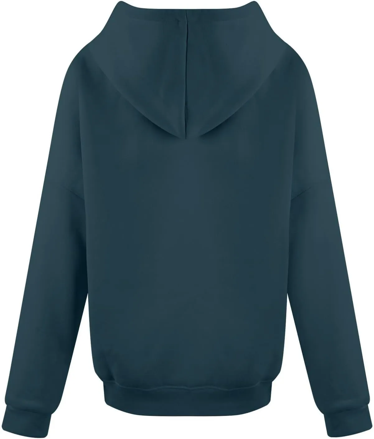 Womens Solid Hoodies Oversized Drop Shoulder Long Sleeve Hooded Streetwear Tops Fall Winter Fleece Thick Sweatshirt