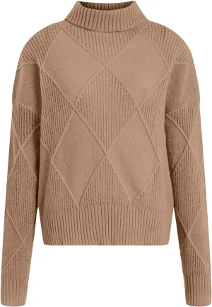 Womens Sweaters Women's Fall Sweaters Soft Sweaters for Women Oversized Turtleneck Long Sleeve Knitted Pullover