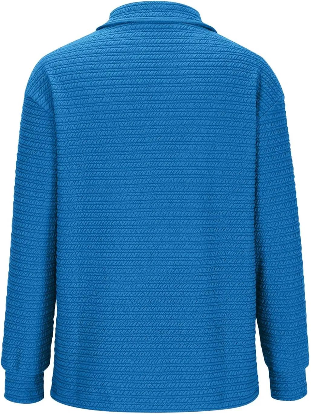 Womens Sweatshirts Half Zip Long Sleeve Sweater Fashion Waffle Plain Warm Tops Fall Trendy Fleece Pullover Top 2024