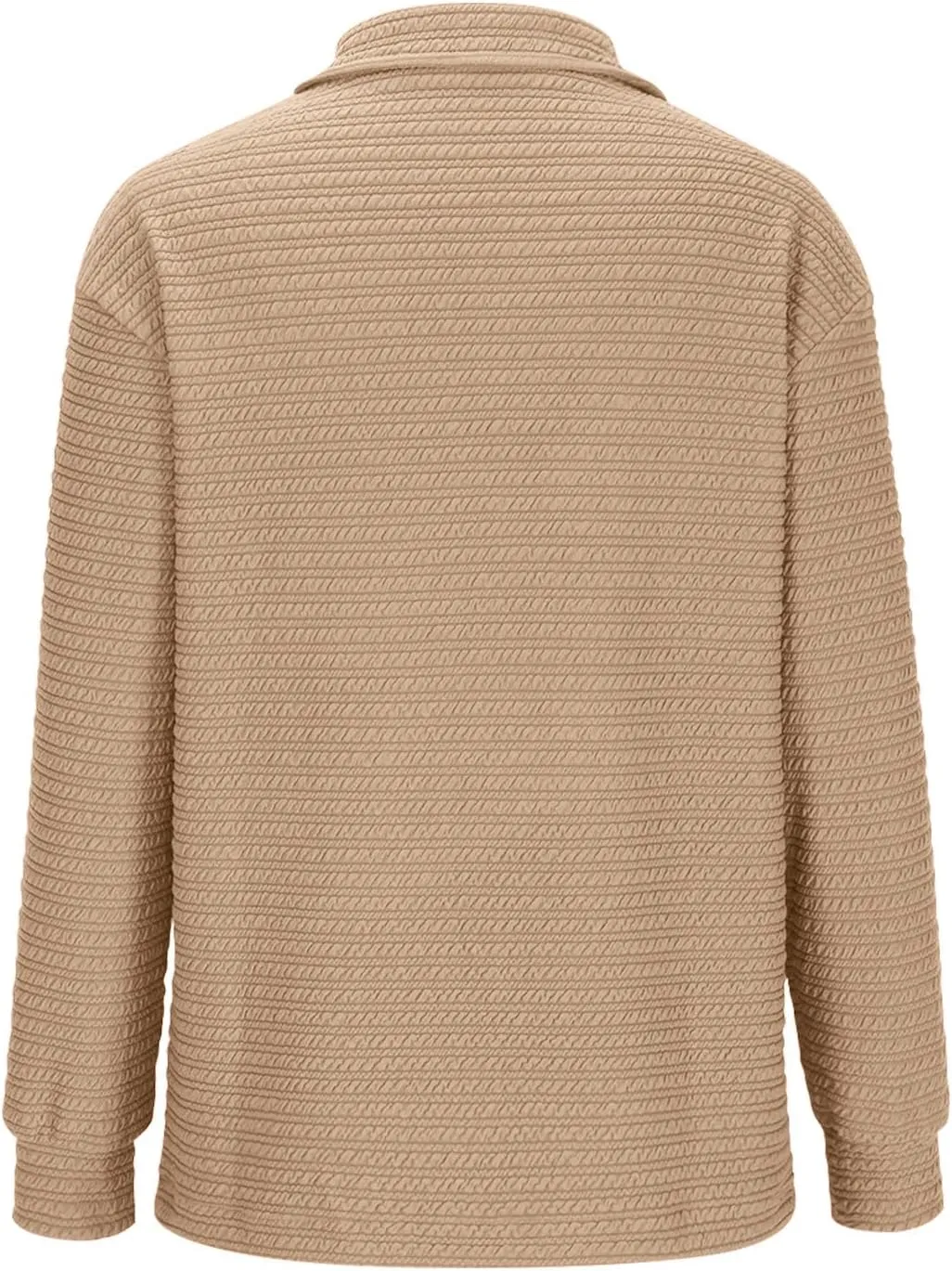 Womens Sweatshirts Half Zip Long Sleeve Sweater Fashion Waffle Plain Warm Tops Fall Trendy Fleece Pullover Top 2024