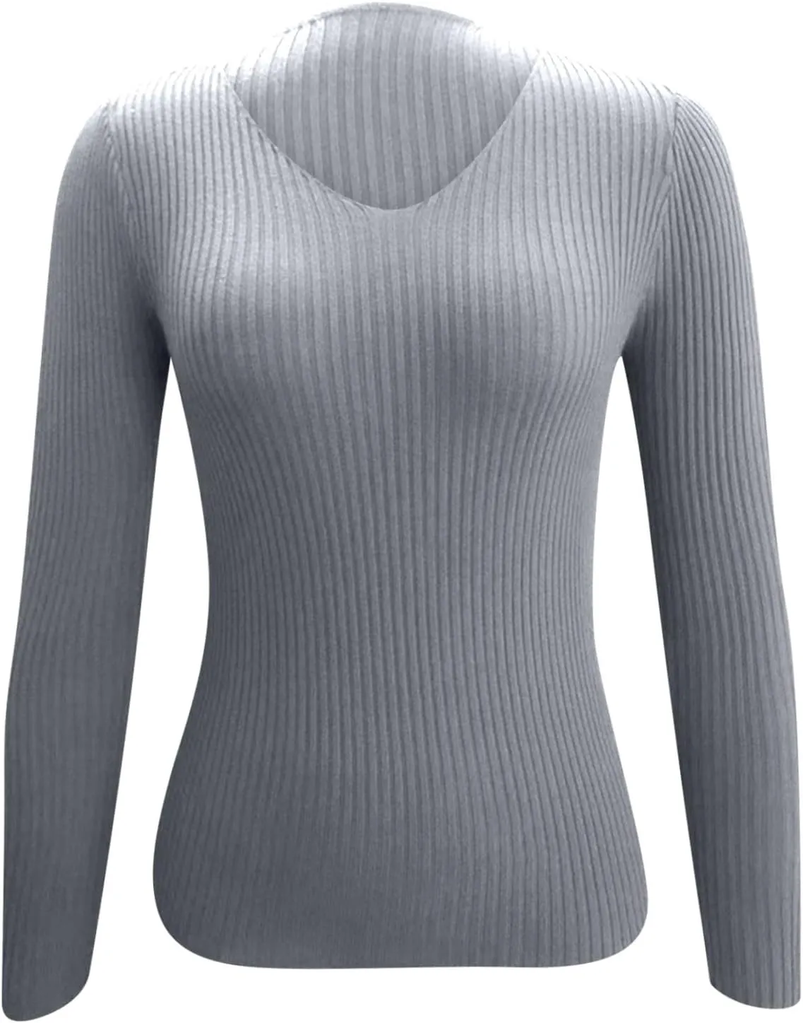 Womens Tops Solid Color Sweaters Slim Long Sleeve Shirts Lightweight Soft Sweatshirts Fall Pullover Outfits