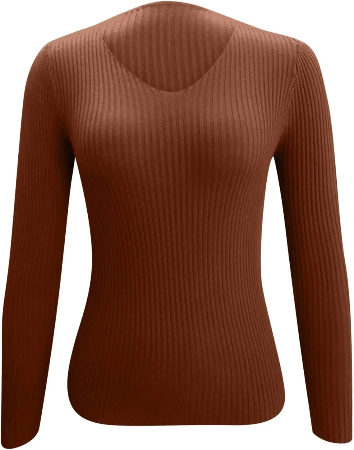 Womens Tops Solid Color Sweaters Slim Long Sleeve Shirts Lightweight Soft Sweatshirts Fall Pullover Outfits