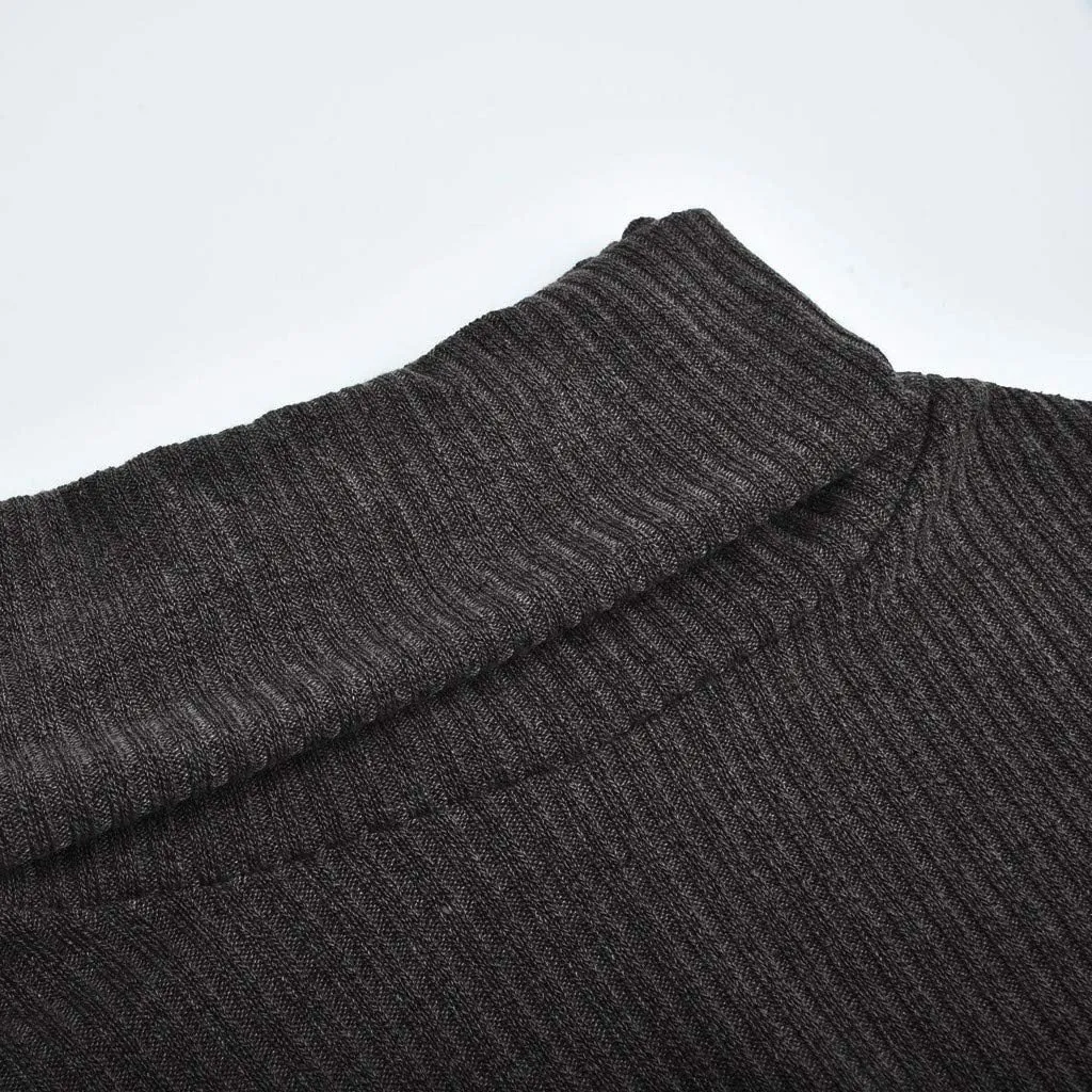 Women's Turtleneck Pullover Sweaters Oversized Chunky Knit Sweater Cowl Neck Long Sleeve Winter Slouchy Jumper Tops