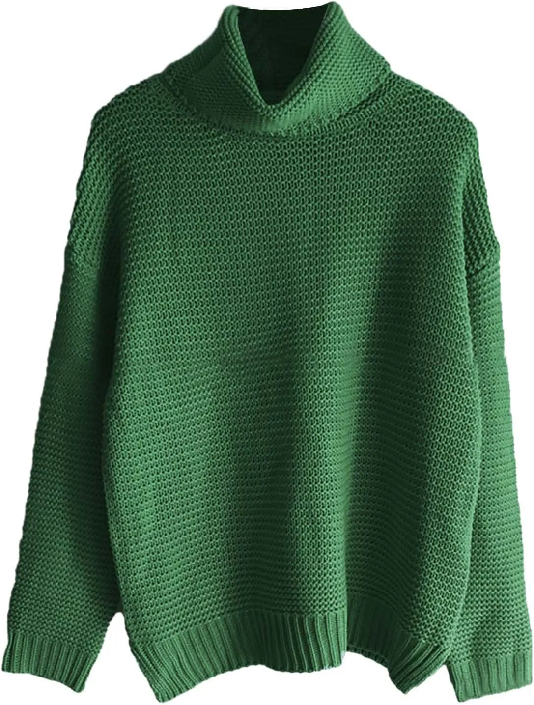 Womens Turtleneck Sweater Knit Long Sleeve Casual Shirts Fashion Fall Outfits Solid Color Layer Chunky Blouse