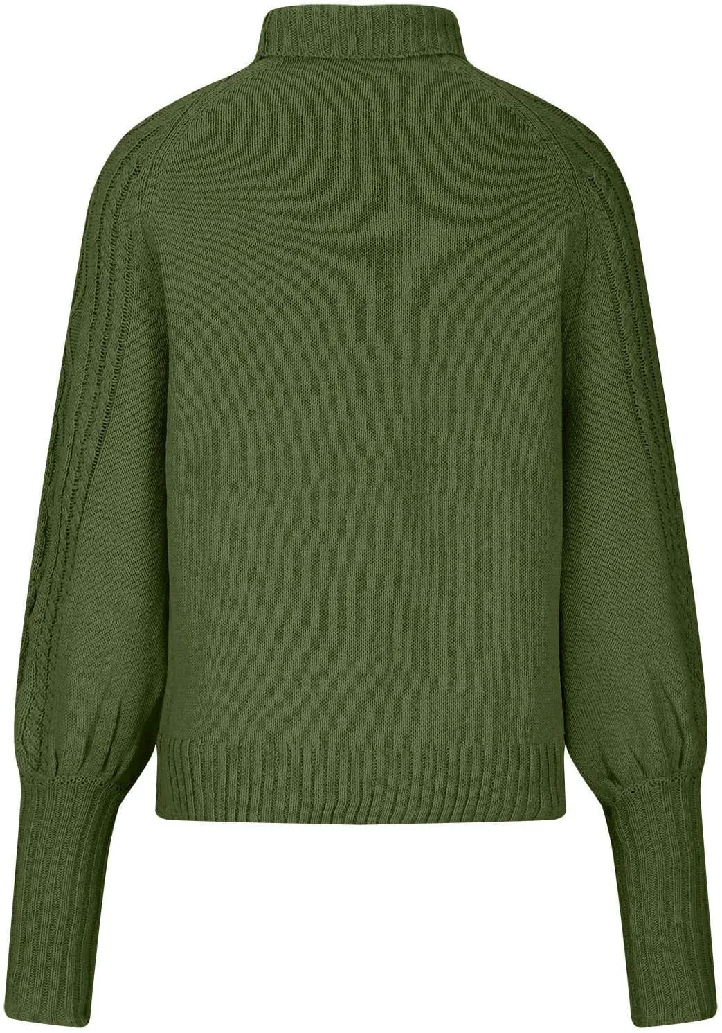 Womens Turtleneck Sweaters Casual Oversized Winter Chunky Sweaters Cozy Cable Knit Sweater Pullover Jumper Soft Tops