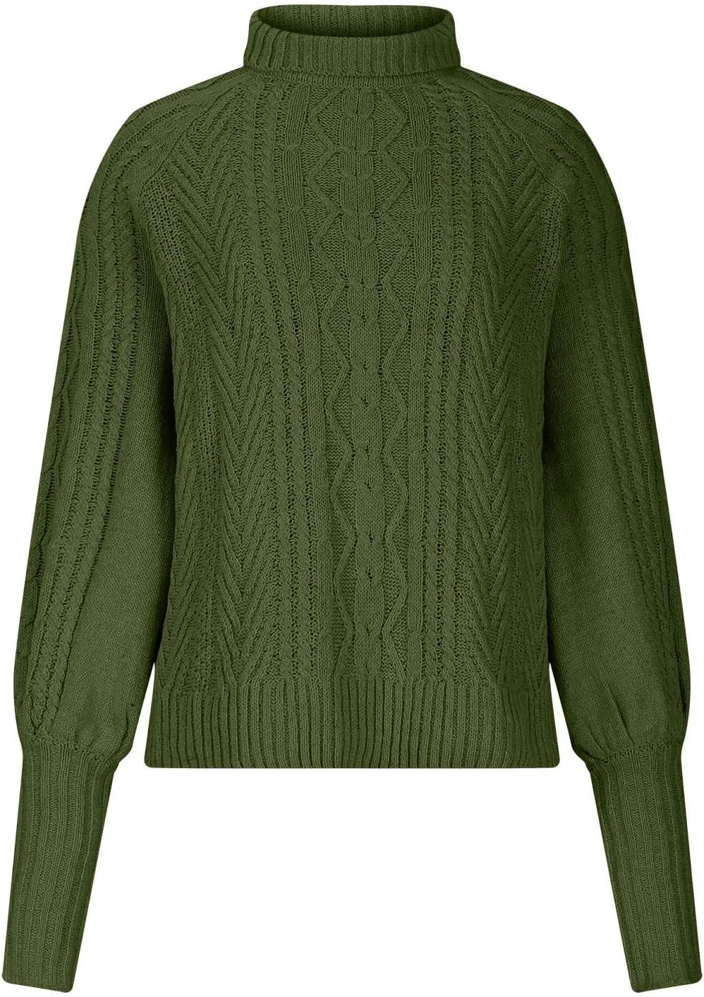 Womens Turtleneck Sweaters Casual Oversized Winter Chunky Sweaters Cozy Cable Knit Sweater Pullover Jumper Soft Tops