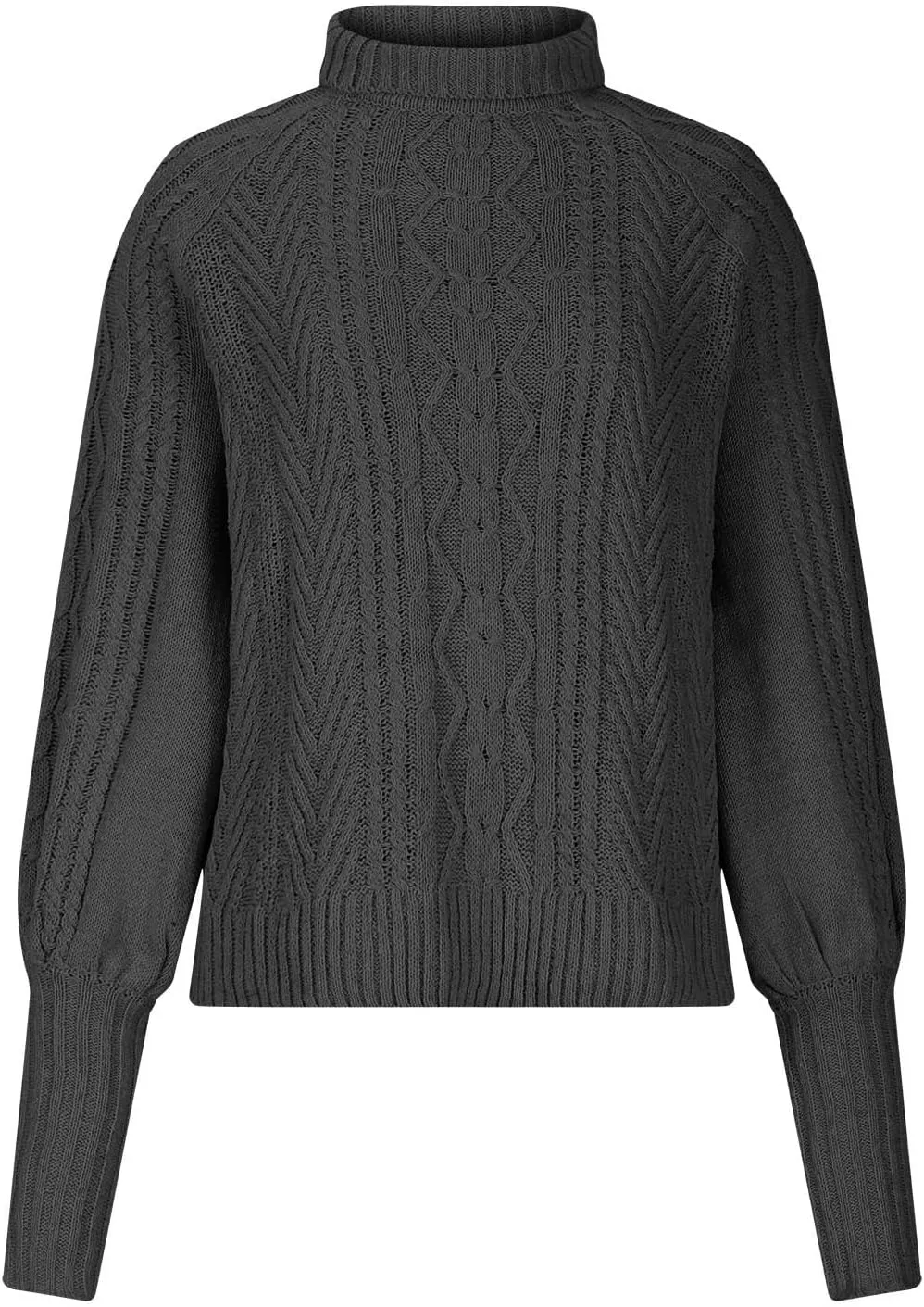 Womens Turtleneck Sweaters Casual Oversized Winter Chunky Sweaters Cozy Cable Knit Sweater Pullover Jumper Soft Tops