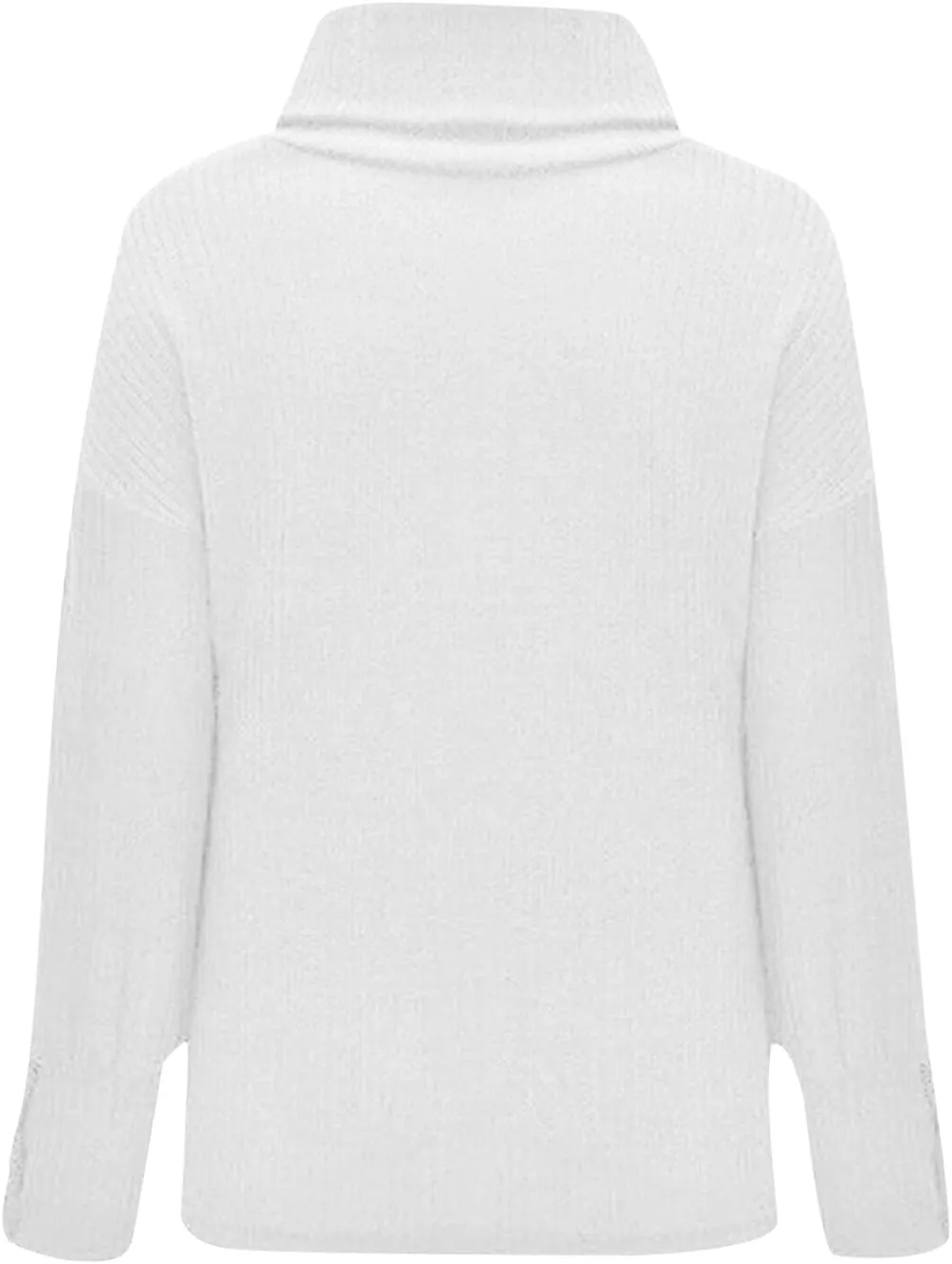Womens Turtleneck Sweaters Plus Size Lantern Sleeve Ribbed Knit Pullover Casual Soft Solid Fall Winter Jumper Tops