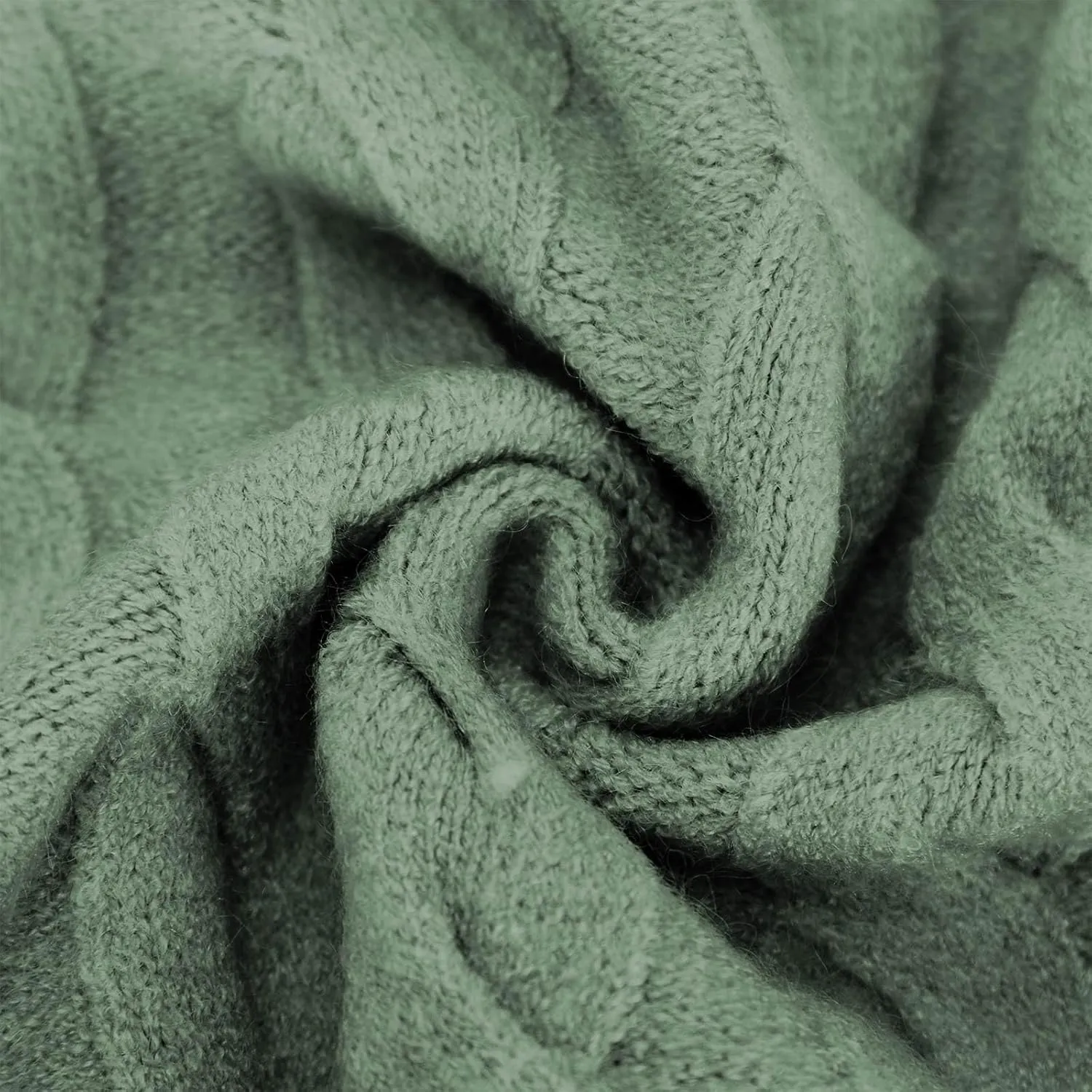 Women's V Neck Cable Knit Sweaters Chunky Warm Pullover Crewneck Long Sleeve Baggy Knitwear Loose Fit Jumper Tops