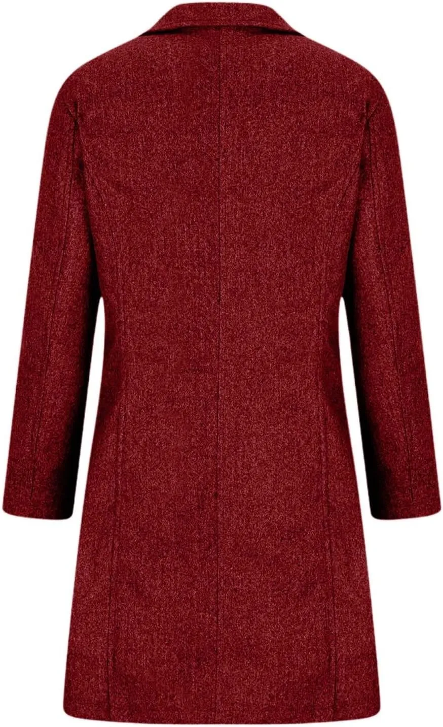 Women's Wool Blend Coat 2024 Winter Jackets Mid Long Warm Pea Coats Dressy Slim fit Trench Overcoat with Pockets