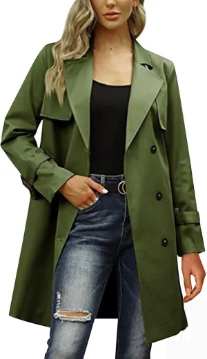 Women's Wool Coats Fashion Autumn And Winter Long-Sleeved Lapel Tweed Coat Windbreaker Jacket, M-3XL