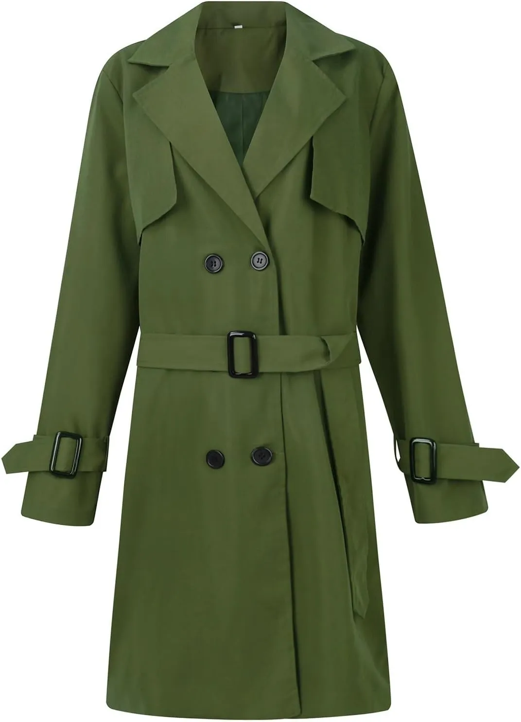 Women's Wool Coats Fashion Autumn And Winter Long-Sleeved Lapel Tweed Coat Windbreaker Jacket, M-3XL