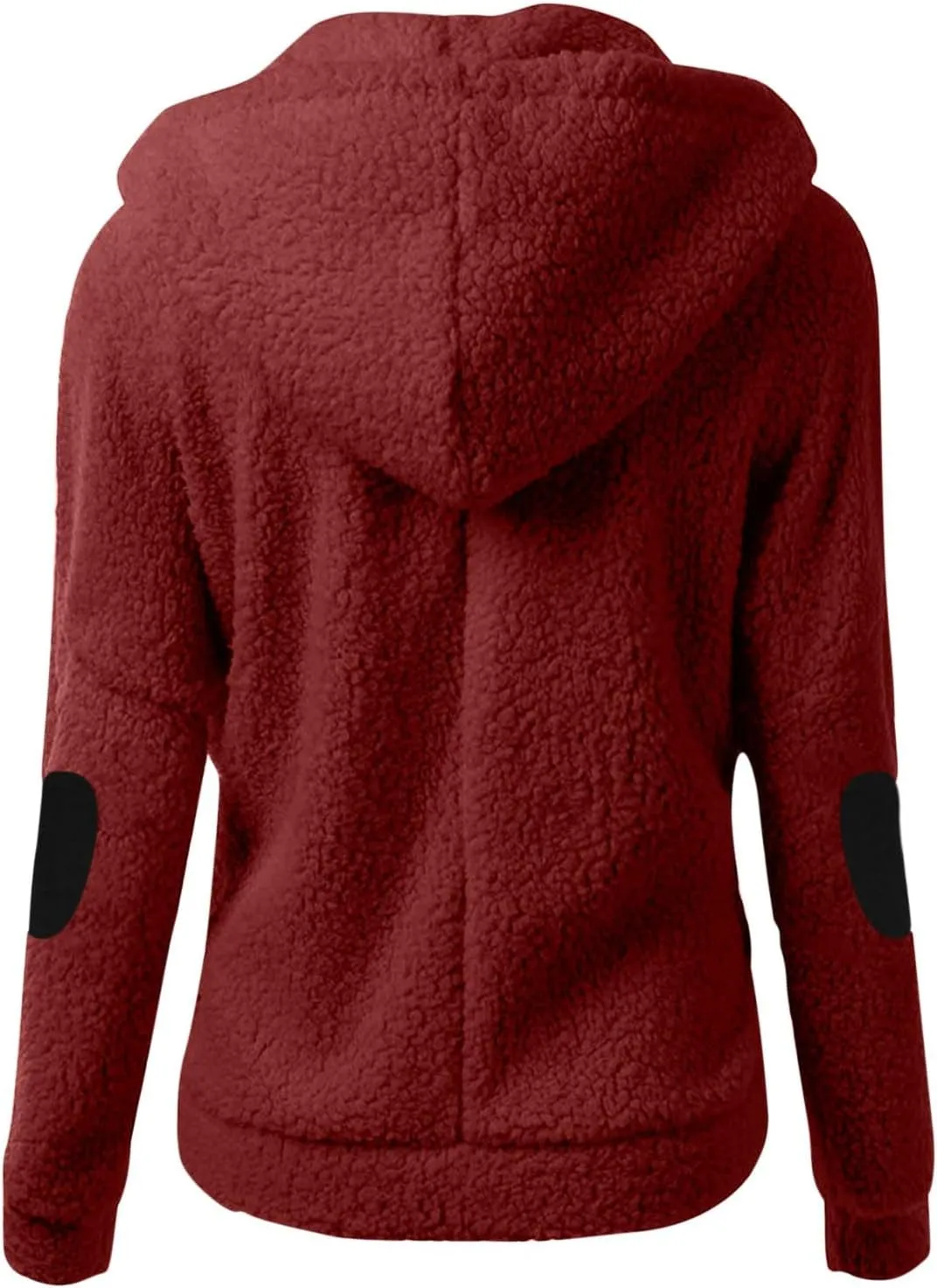 Women's Wool Zipper Hooded Jackets Winter Warm Mid Length Pea Coats Fashion Casual Long Sleeve Outwears with Pockets