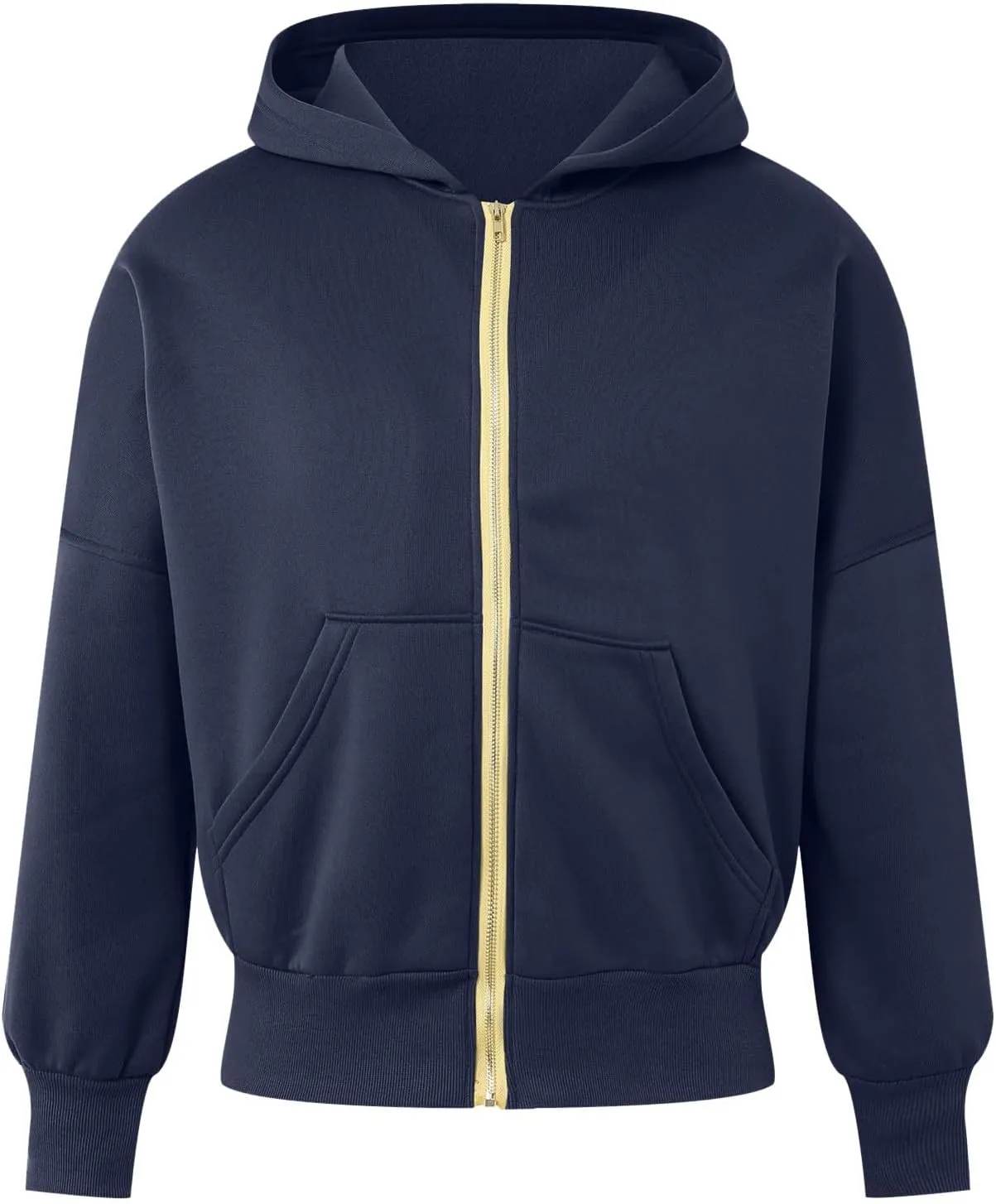 Womens Zip Up Hoodie Cropped Sweatshirts Full Zip Jackets Long Sleeve Fashion Fall Outfits 2024 Winter Clothes