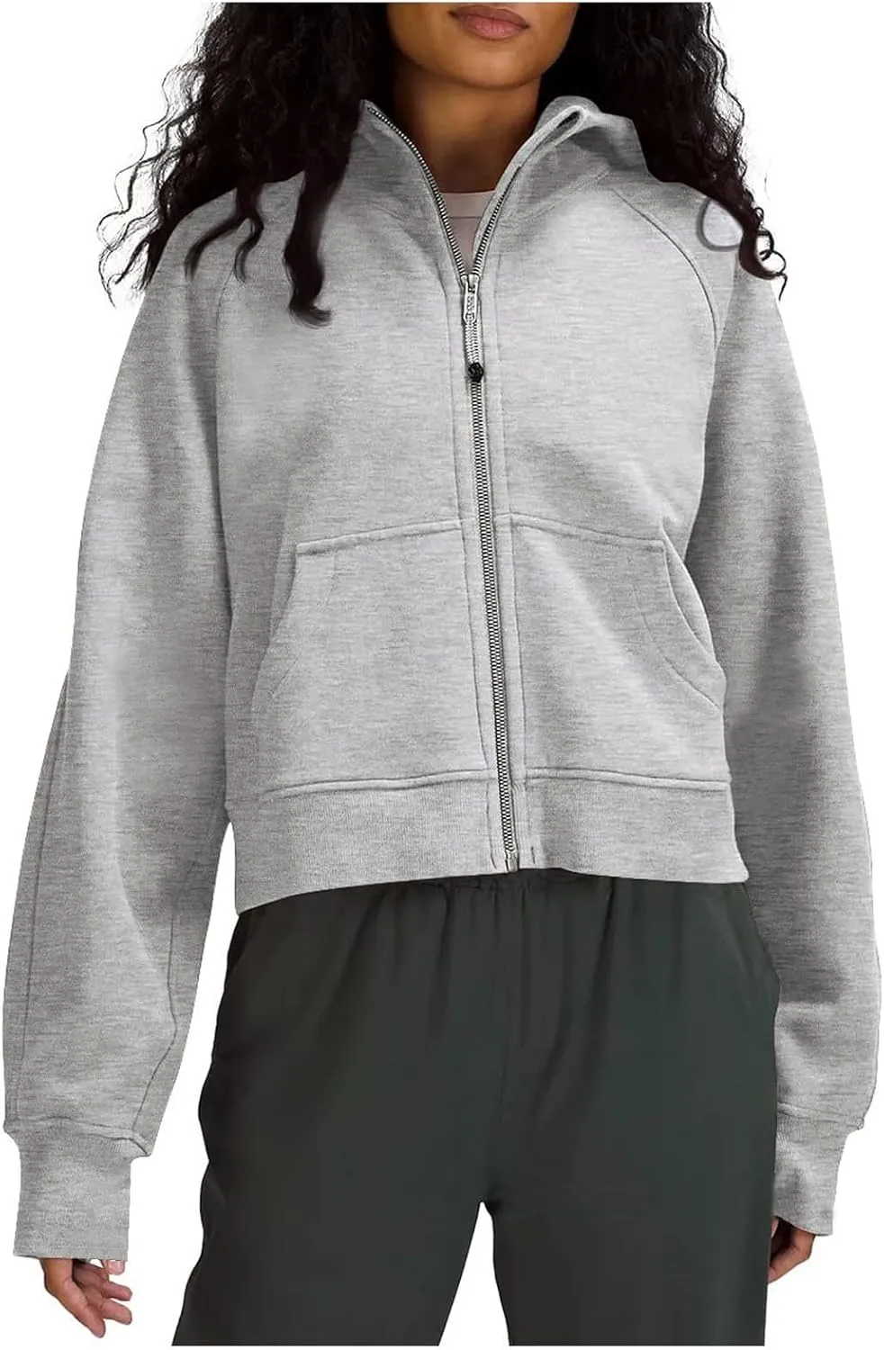 Womens Zip Up Hoodies Cropped Sweatshirts Fleece Pullover Casual Hooded Sweatshirt Fall Outfits Y2k Winter Tops 2024
