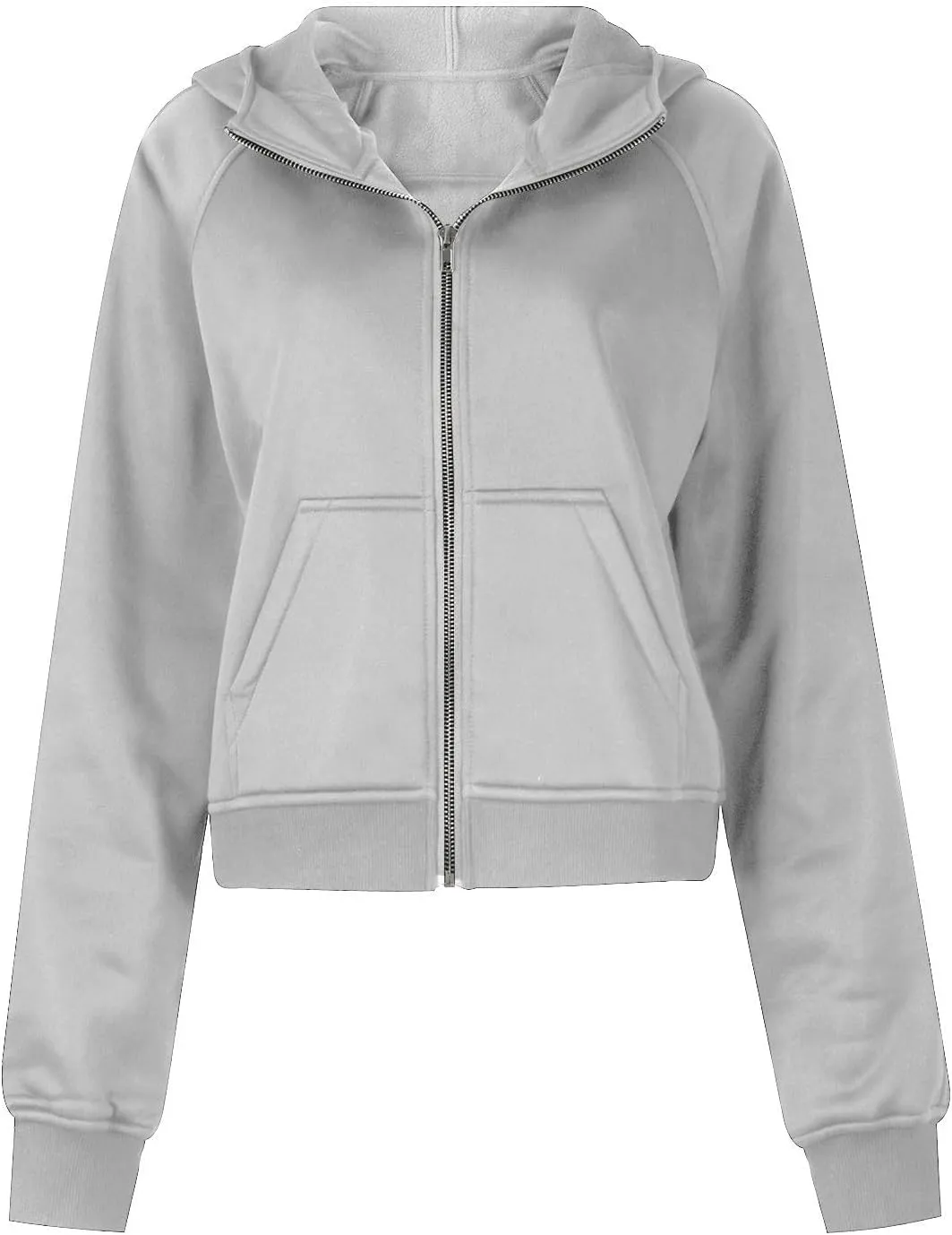 Womens Zip Up Hoodies Cropped Sweatshirts Fleece Pullover Casual Hooded Sweatshirt Fall Outfits Y2k Winter Tops 2024