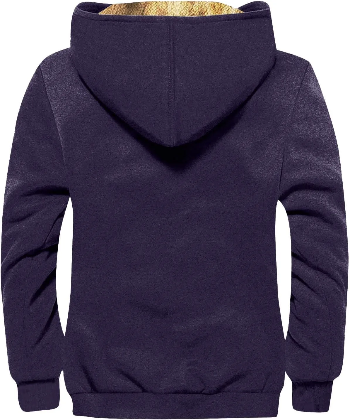 Yesunpxs Winter Jackets for Men Heavyweight Sweatshirt Jacket Zip Up Sweatshirt Fleece Sherpa Lined Hoodie Coat with Pockets