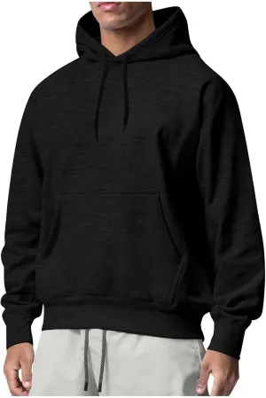 Ymosrh Men's Hoodie Casual With Pockets Long Sleeve Sweatshirt Sports Hooded Men's, S-3XL