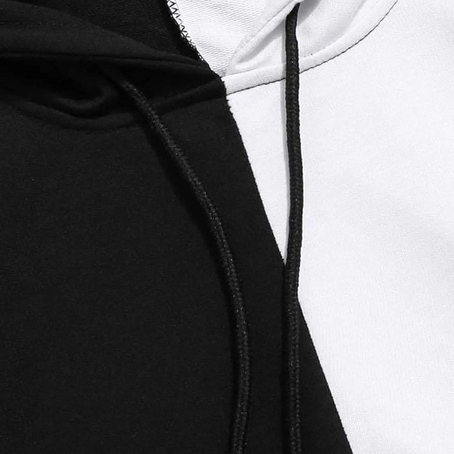 Ymosrh Men's Novelty Hoodies Sweatshirt Long Sleeve Color Block Hoodie Pullover Sweaters, S-2XL